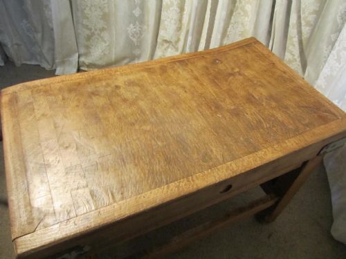 fig 1. Vintage Butchers Block on Original Pine Table, Kitchen Island