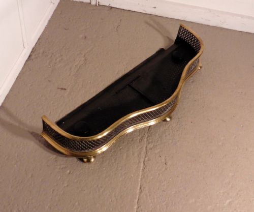 fig 2. A Superb Quality Serpentine Victorian Brass and Iron Fender