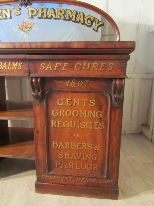 fig 2. Victorian Mahogany Sign Painted Chemist’s Drawers Sideboard