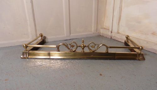 Victorian Art Nouveau Brass Fender
