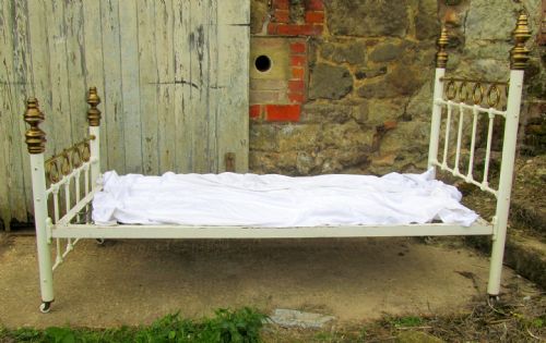 fig 1. A Superb Quality Brass and Iron Single Bed