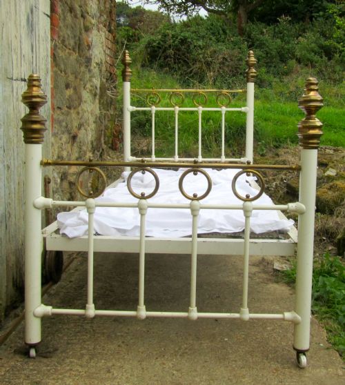 fig 2. A Superb Quality Brass and Iron Single Bed