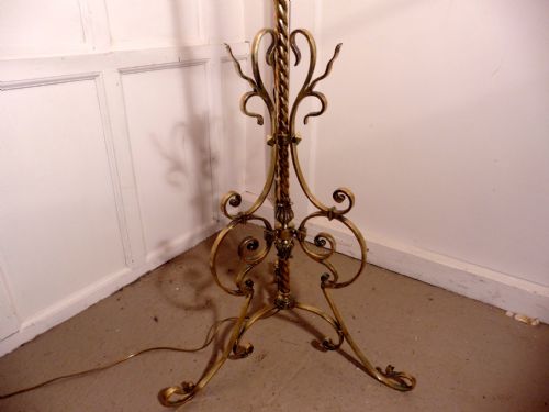 fig 1. French Brass Adjustable Floor Lamp Rococo Lamp
