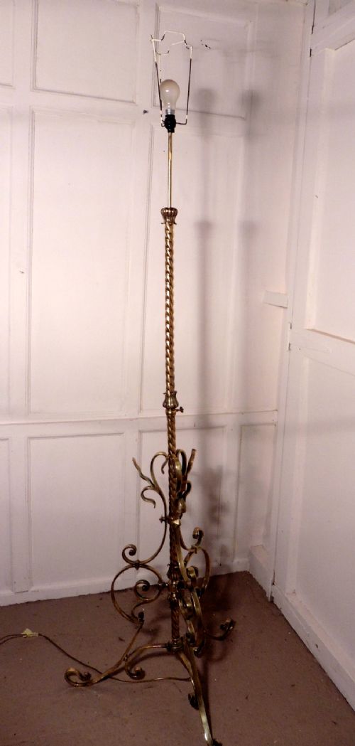 fig 2. French Brass Adjustable Floor Lamp Rococo Lamp