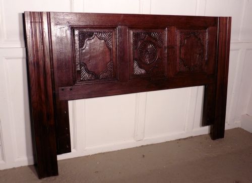 fig 2. French Gothic Carved Oak Bed Head Board