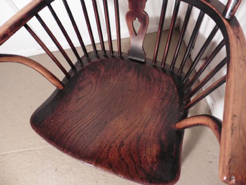 fig 2. A Georgian Elm and Ash Wheel Back Windsor Carver Chair