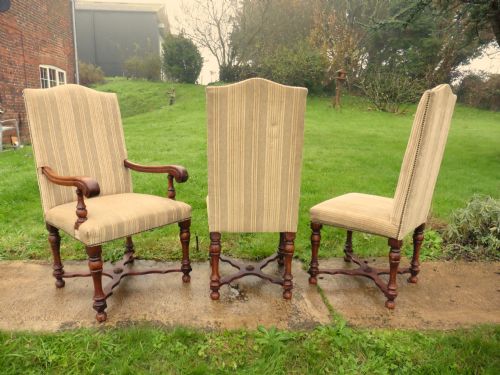 fig 2. Set of 10 Elizabethan Oak Dining Chairs