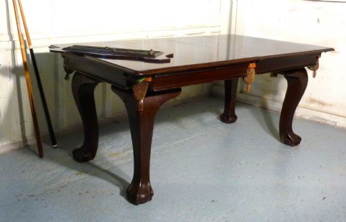 An Edwardian Riley Mahogany Dining Billiard and Snooker Table