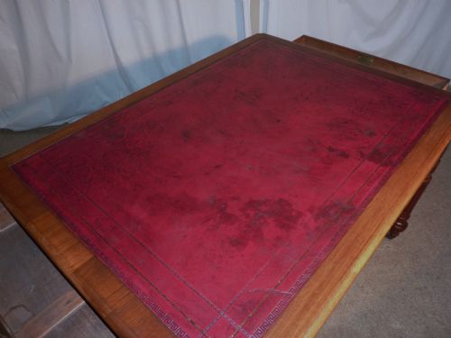fig 2. Victorian Mahogany Leather Top Partners Library Table