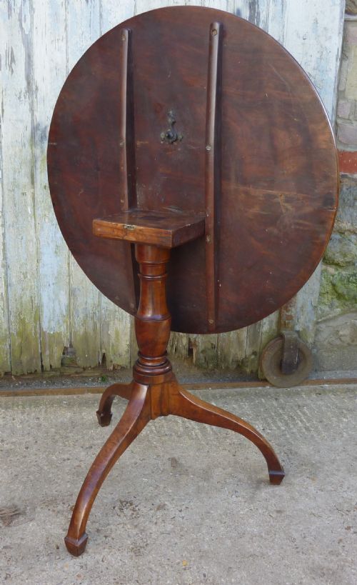fig 1. Georgian Yew Wood Tilt Top Table