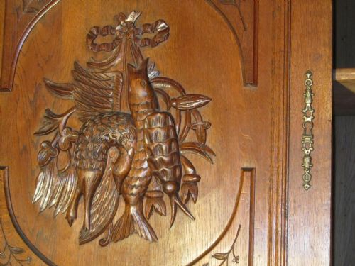fig 2. French Buffet de Corp, or Carved Oak Game Cupboard 