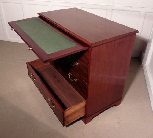 fig 1. Small Georgian Mahogany Chest of Drawers, with Brushing Slide
