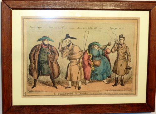 Collection of 4, 19th Century Political Coloured Prints