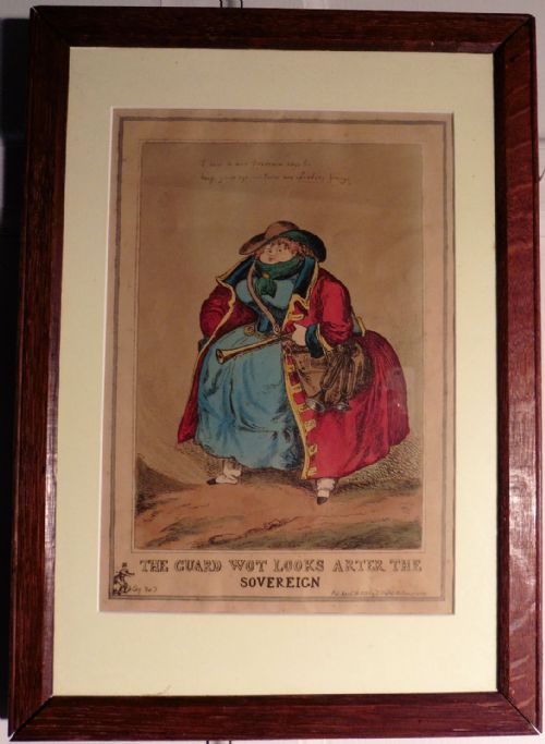 fig 1. Collection of 4, 19th Century Political Coloured Prints
