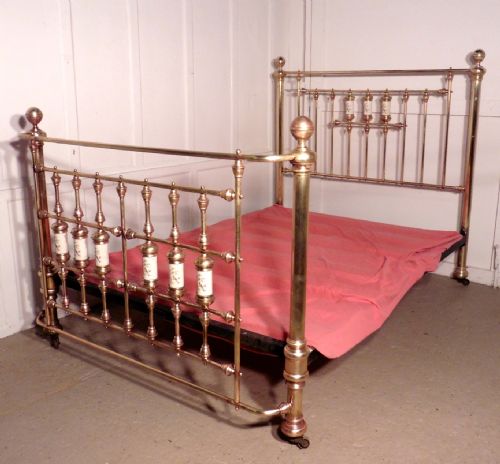 Striking Victorian Brass Double Bed