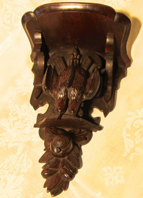 fig 2. A 19th Century Pair of Carved Wood Wall Brackets