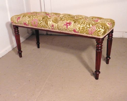 fig 2. Victorian Mahogany Duet Piano Stool or Window Seat