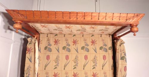 fig 3. Victorian Satin Birch King Size Half Tester Bed