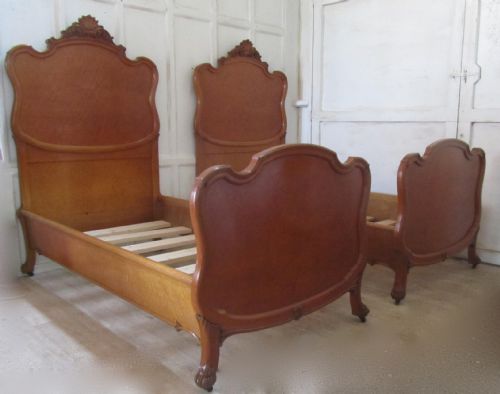 Pair of Art Deco Louis Xv Style French Twin Beds