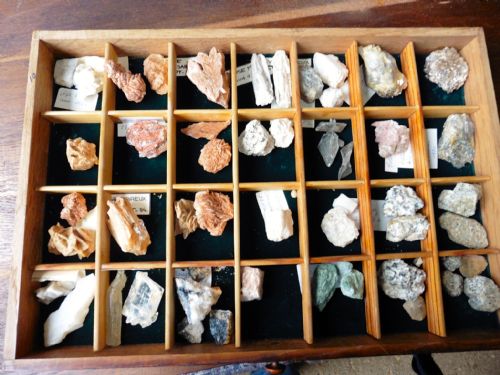 fig 3. French Mineral and Fossil Specimen Collection and Cabinet.