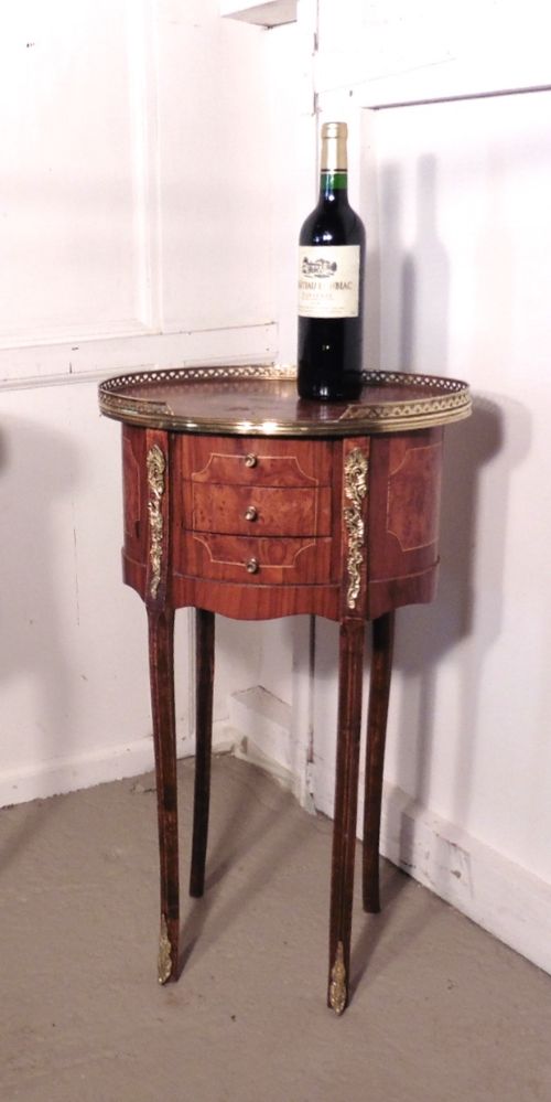 fig 2. A Pair of French 19th Century Inlaid Side Tables or Bedside Cabinets