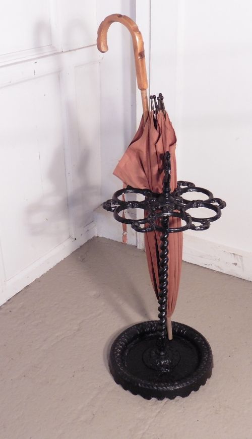 A French Cast  Iron Walking Stick Stand or Umbrella Stand