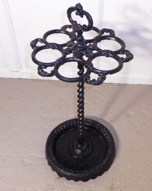 fig 1. A French Cast Iron Walking Stick Stand or Umbrella Stand