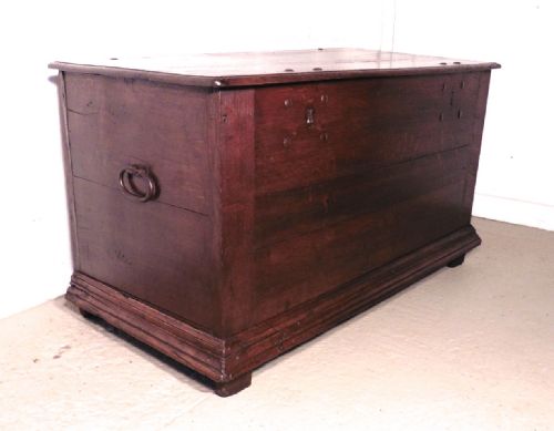 A Heavy European Oak Coffer