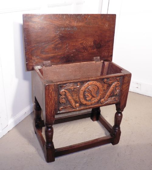 fig 2. An Oak Joint Coffin Stool, Occasional Table, Sewing Box