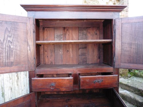 fig 3. 17th Century French Fruitwood Housekeepers Cupboard, Armoire