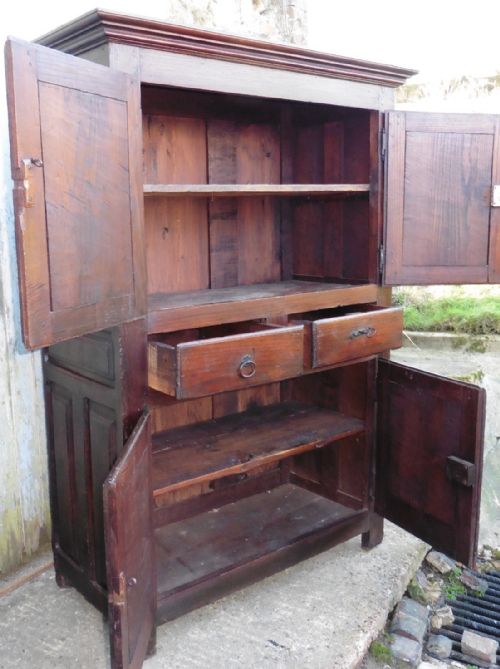 fig 2. 17th Century French Fruitwood Housekeepers Cupboard, Armoire