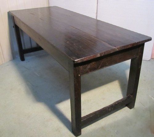 fig 1. A Very Old French Rustic Oak Farmhouse Table
