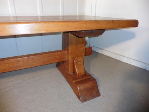 fig 1. A Large French Golden Oak Arts and Crafts Refectory Table
