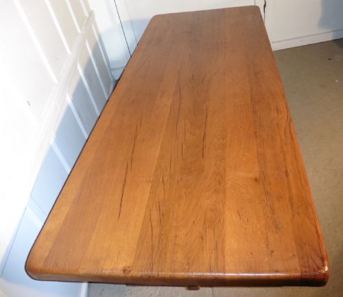 fig 2. A Large French Golden Oak Arts and Crafts Refectory Table