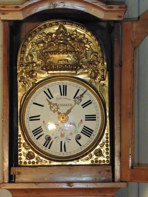 fig 1. French Long Case or Pine Grandfather Clock