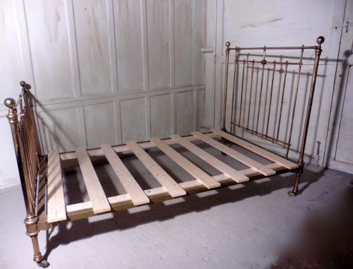 fig 2. Superb French 19th Century Brass Bed,  Small Double