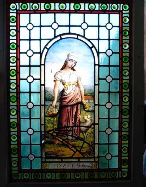 fig 1. 3 Victorian Stained Glass Panel Doors