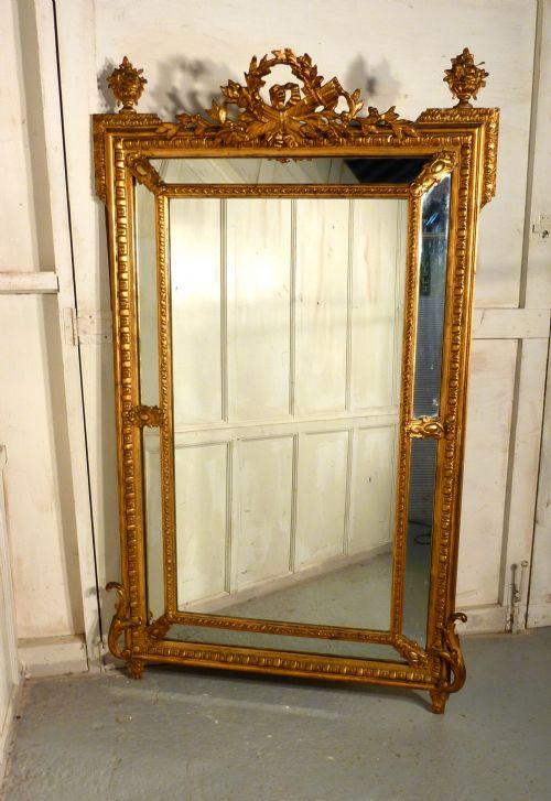 A Very Large Stunning Napoleon III French Cushion Mirror