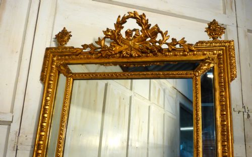 fig 1. A Very Large Stunning Napoleon III French Cushion Mirror
