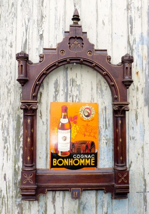 fig 1. Large French Ecclesiastical Frame, Gothic Notice Board
