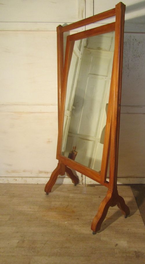 fig 1. Very Large French Art Deco Coutourier’s Cheval Mirror