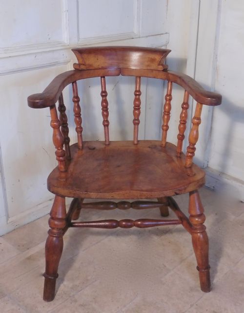 fig 1. Elm Smokers Bow Office or Desk Chair