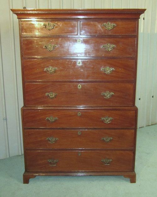 Early Victorian Mahogany Chest on Chest