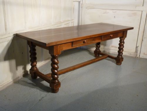 French Solid Oak Farmhouse Table
