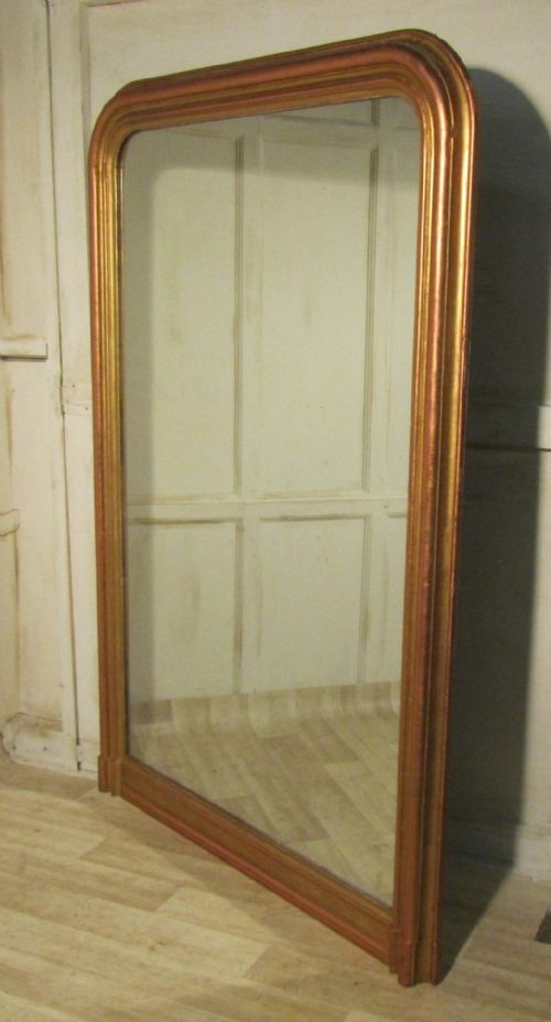 fig 2. 6ft Tall French 19th Century Louis Philippe Wall Mirror