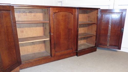fig 2. A Very Large Victorian Barristers 4 Door, Break Front Oak Bookcase