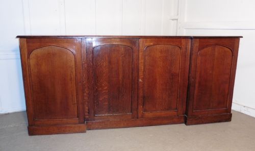 fig 4. A Very Large Victorian Barristers 4 Door, Break Front Oak Bookcase