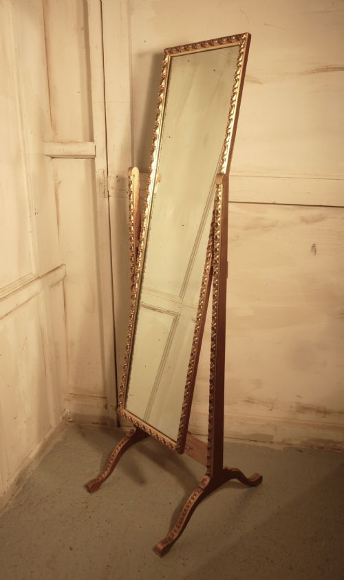 fig 1. A Superb Rococo Gilt Cheval Dressing Mirror