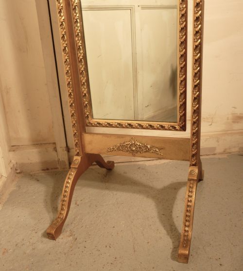 fig 2. A Superb Rococo Gilt Cheval Dressing Mirror