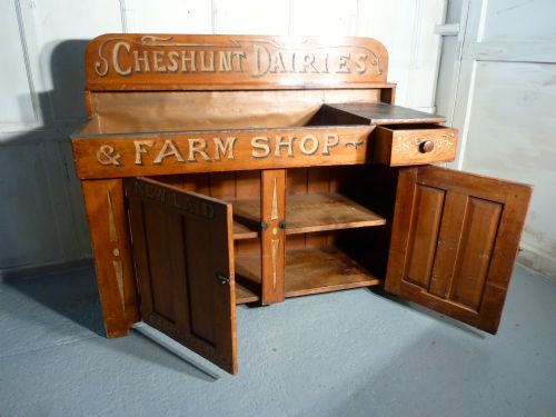 fig 2. Victorian Sign Painted Dairy Cupboard, Farm Shop Country Store